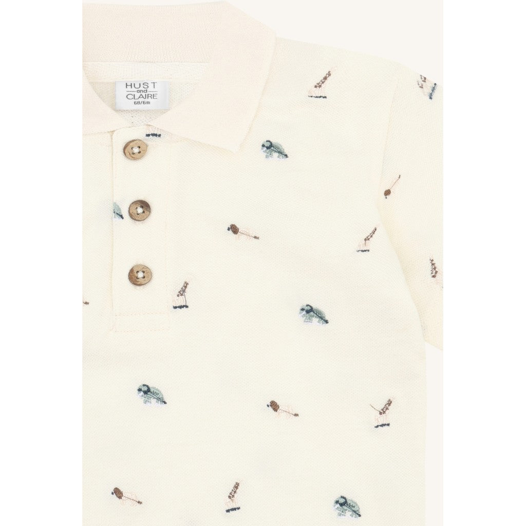 Hust & Claire HCAdrian Animal Polo S/S 3272 Snow White