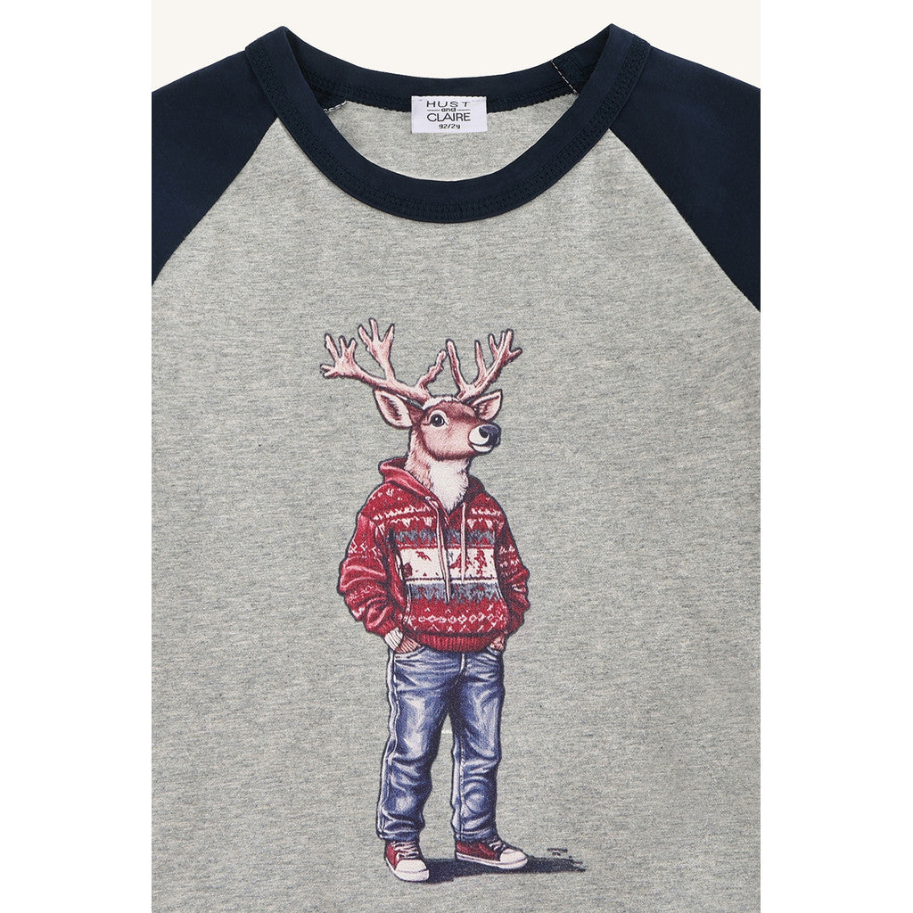 Hust & Claire HCAnton Dear T-shirt L/S 1218 Soft Grey Melange