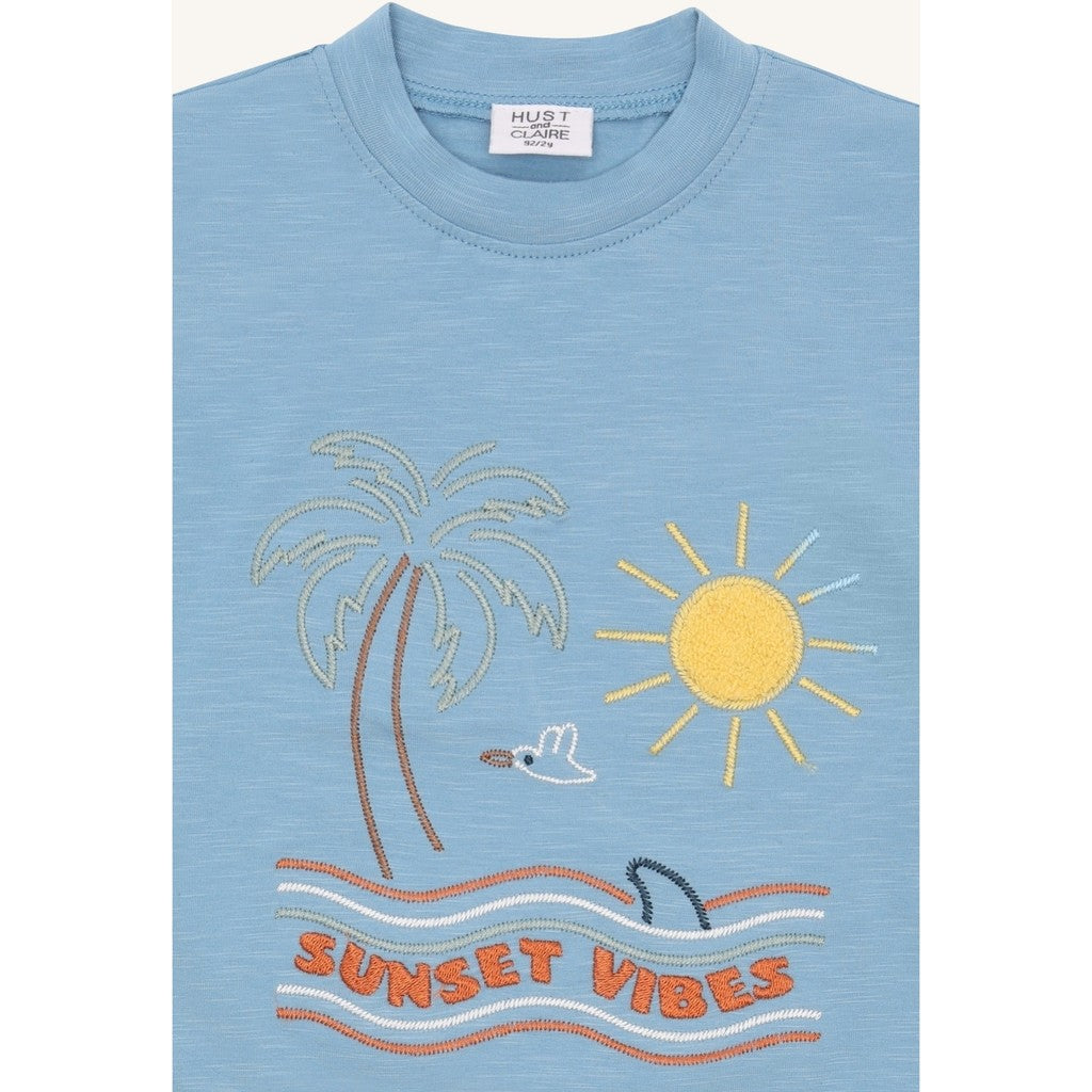 Hust & Claire HCArthur Sunset T-shirt S/S 3098 Glacier