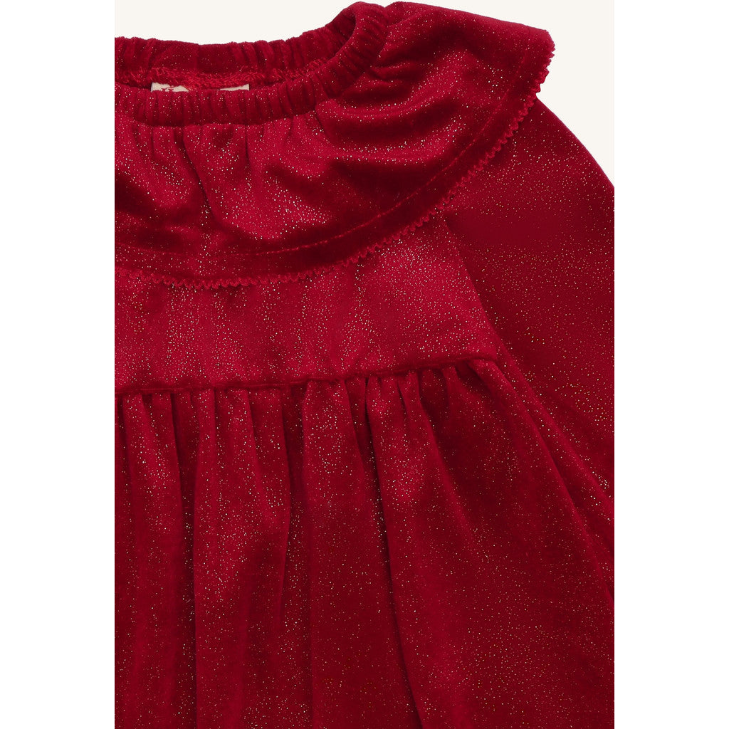 Hust & Claire HCDonna Velour dress Dresses 3379 Teaberry