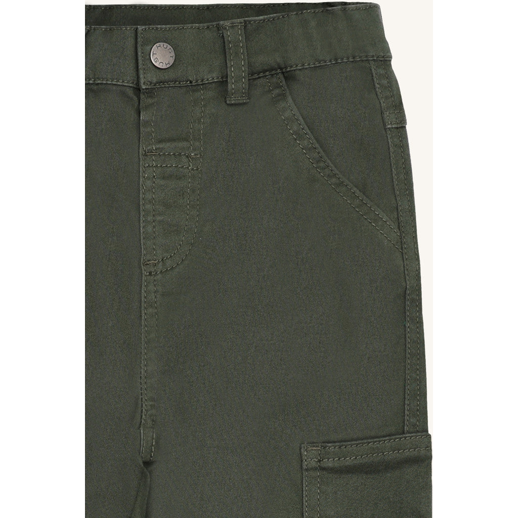 Hust & Claire HCJames Peached Canvas Trousers 3461 Deep Ivy