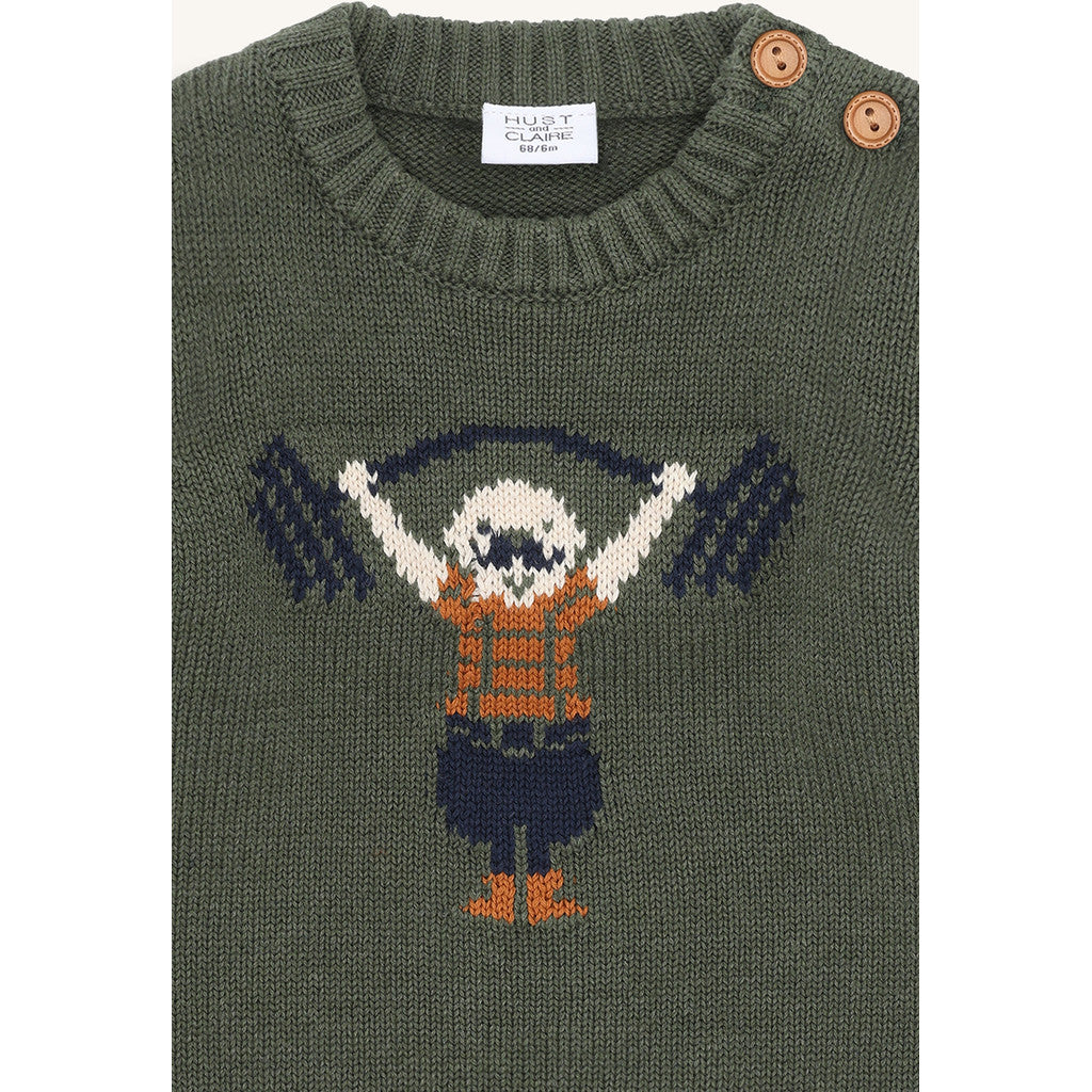 Hust & Claire HCPilou Strong Man Pullover 4461 Ivy Melange