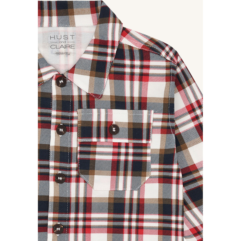 Hust & Claire HCRavn Fall Check Shirts 4373 Warm Red