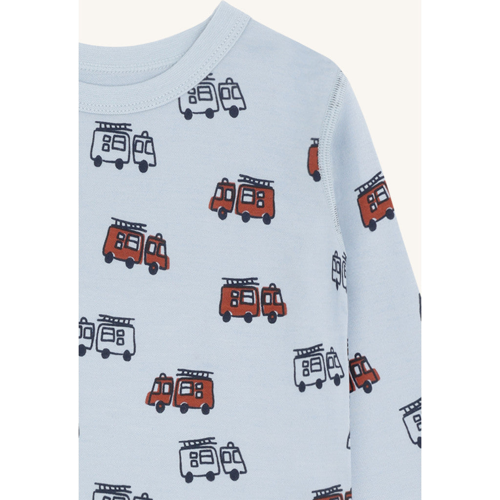 Hust & Claire HCAbba Firetruck T-shirt L/S 4117 Baby Blue