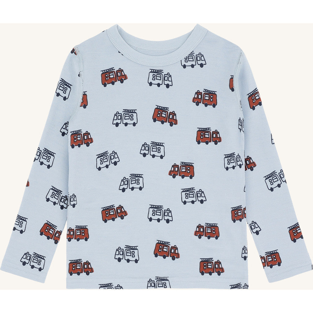 Hust & Claire HCAbba Firetruck T-shirt L/S 4117 Baby Blue