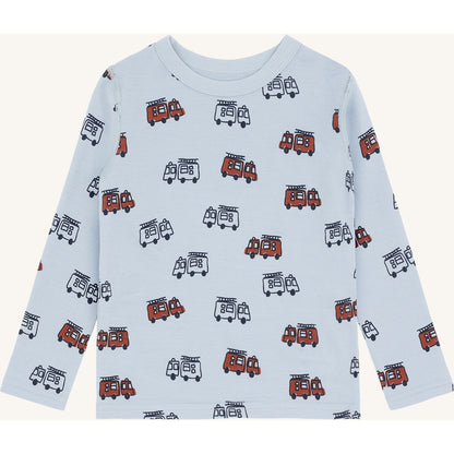 Hust & Claire HCAbba Firetruck T-shirt L/S 4117 Baby Blue