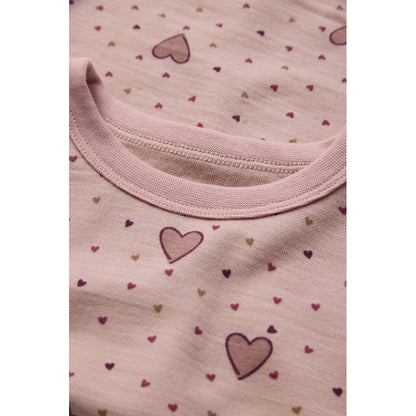 Hust & Claire HCAbba Hearts Puff T-shirt L/S 3366 Dusty Rose