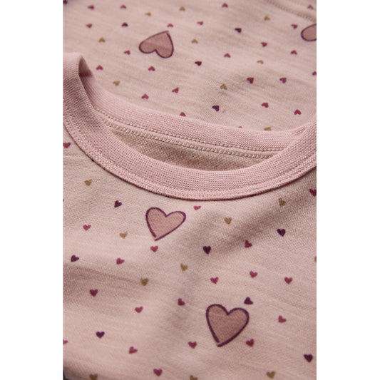 Hust & Claire HCAbba Hearts Puff T-shirt L/S 3366 Dusty Rose