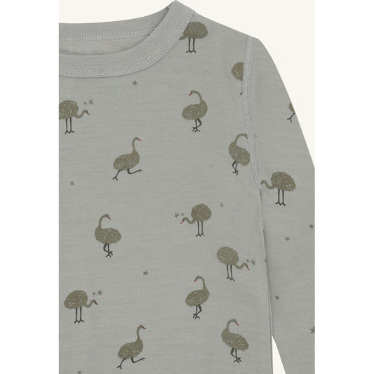 Hust & Claire HCAbba Ostrich T-shirt L/S 4440 Forest Fog
