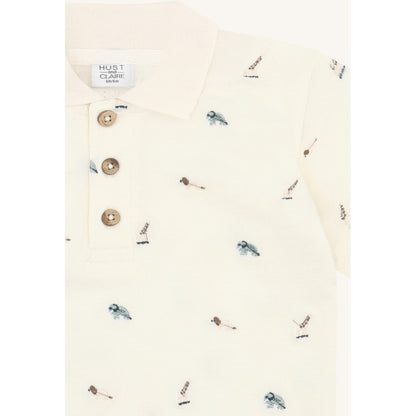 Hust & Claire HCAdrian Animal Polo S/S 3272 Snow White