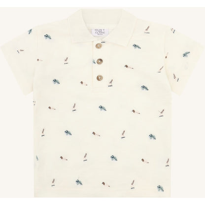 Hust & Claire HCAdrian Animal Polo S/S 3272 Snow White