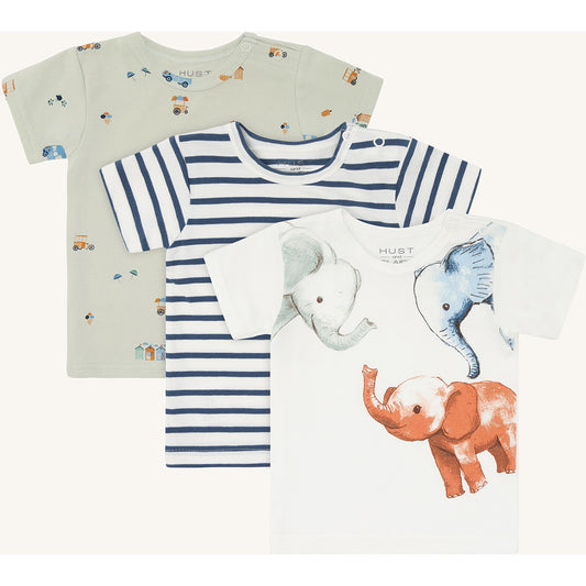 Hust & Claire HCAlbert 3-pack Holiday T-shirt S/S 3901 Green Foam