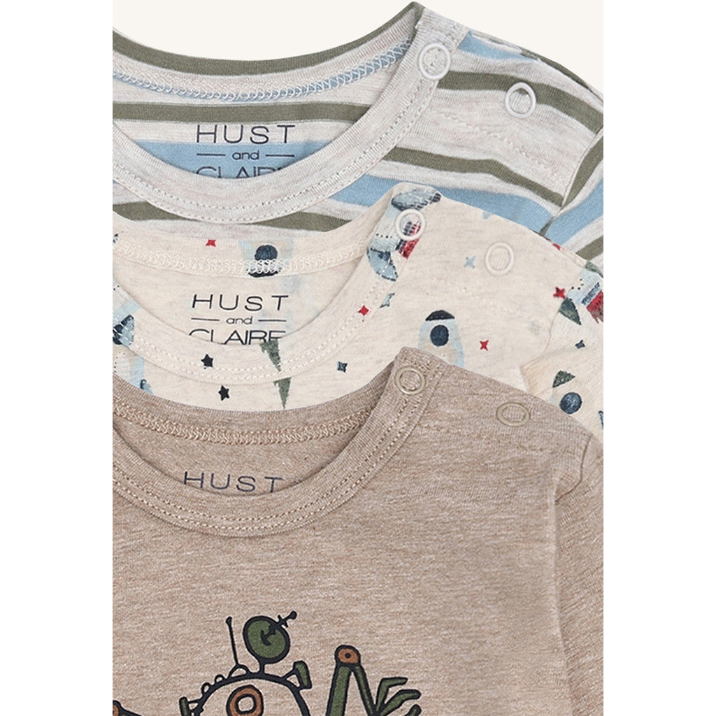 Hust & Claire HCAlbert Rocket T-shirt L/S 1290 Wheat Melange