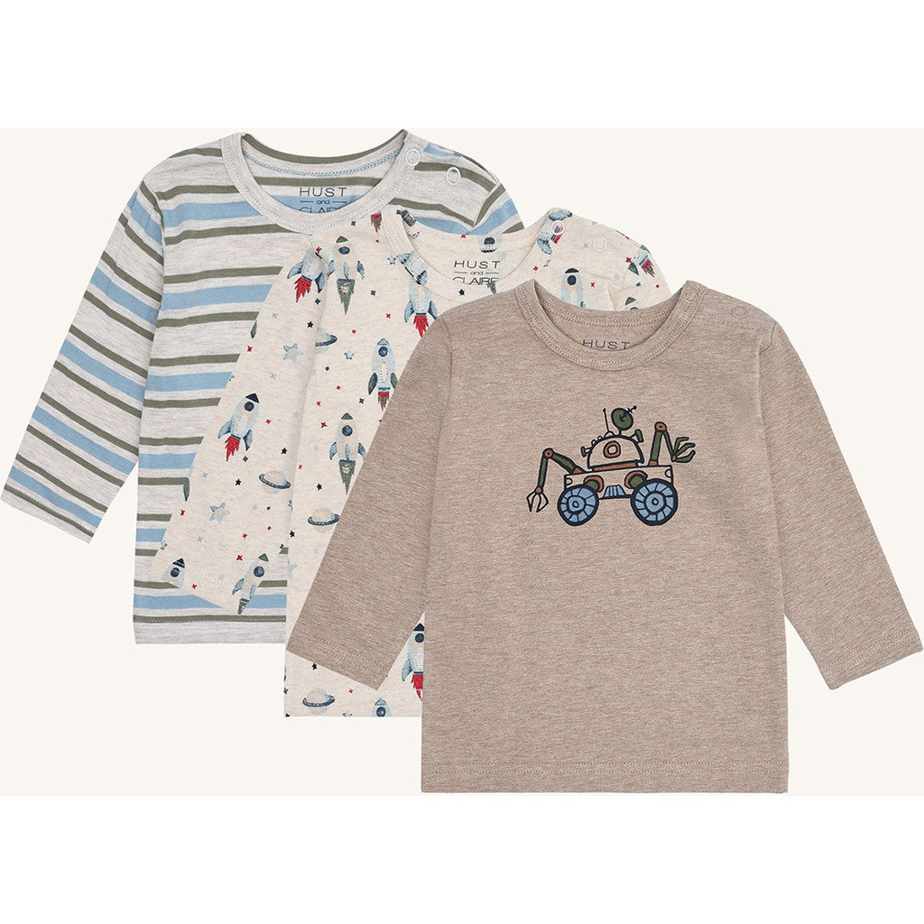 Hust & Claire HCAlbert Rocket T-shirt L/S 1290 Wheat Melange