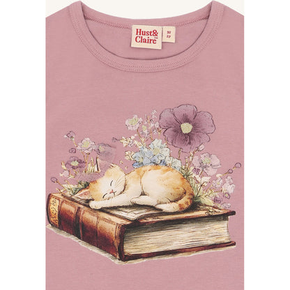 Hust & Claire HCAlma Book Cat T-shirt L/S 3875 Heather