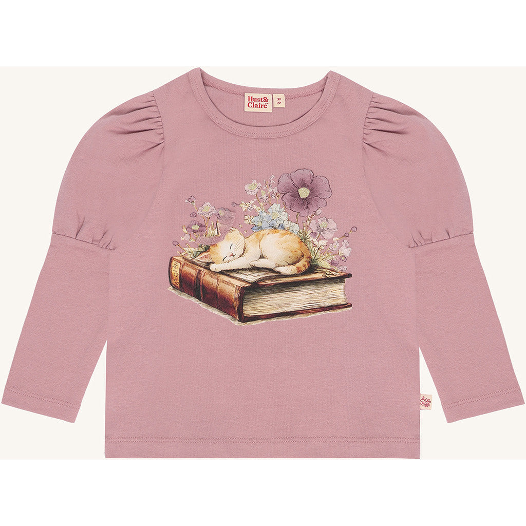 Hust & Claire HCAlma Book Cat T-shirt L/S 3875 Heather
