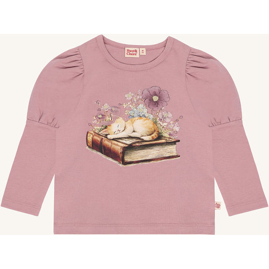 Hust & Claire HCAlma Book Cat T-shirt L/S 3875 Heather