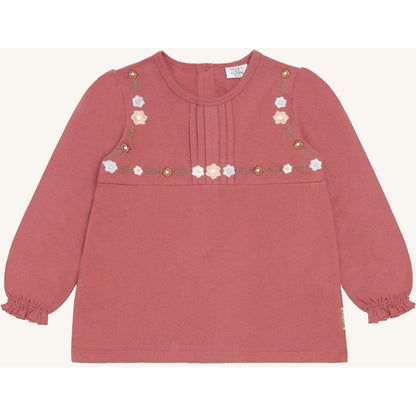 Hust & Claire HCAlma Dot structure T-shirt L/S 3392 Dry Rose