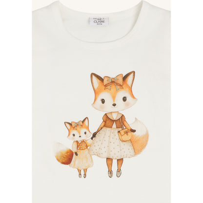Hust & Claire HCAlma Fox T-shirt L/S 3270 Ivory