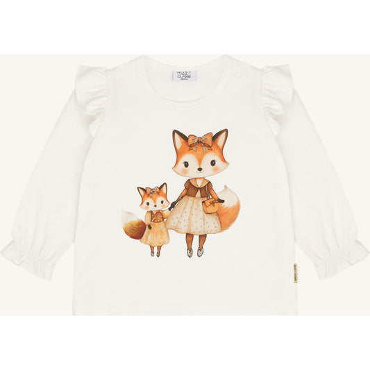 Hust & Claire HCAlma Fox T-shirt L/S 3270 Ivory
