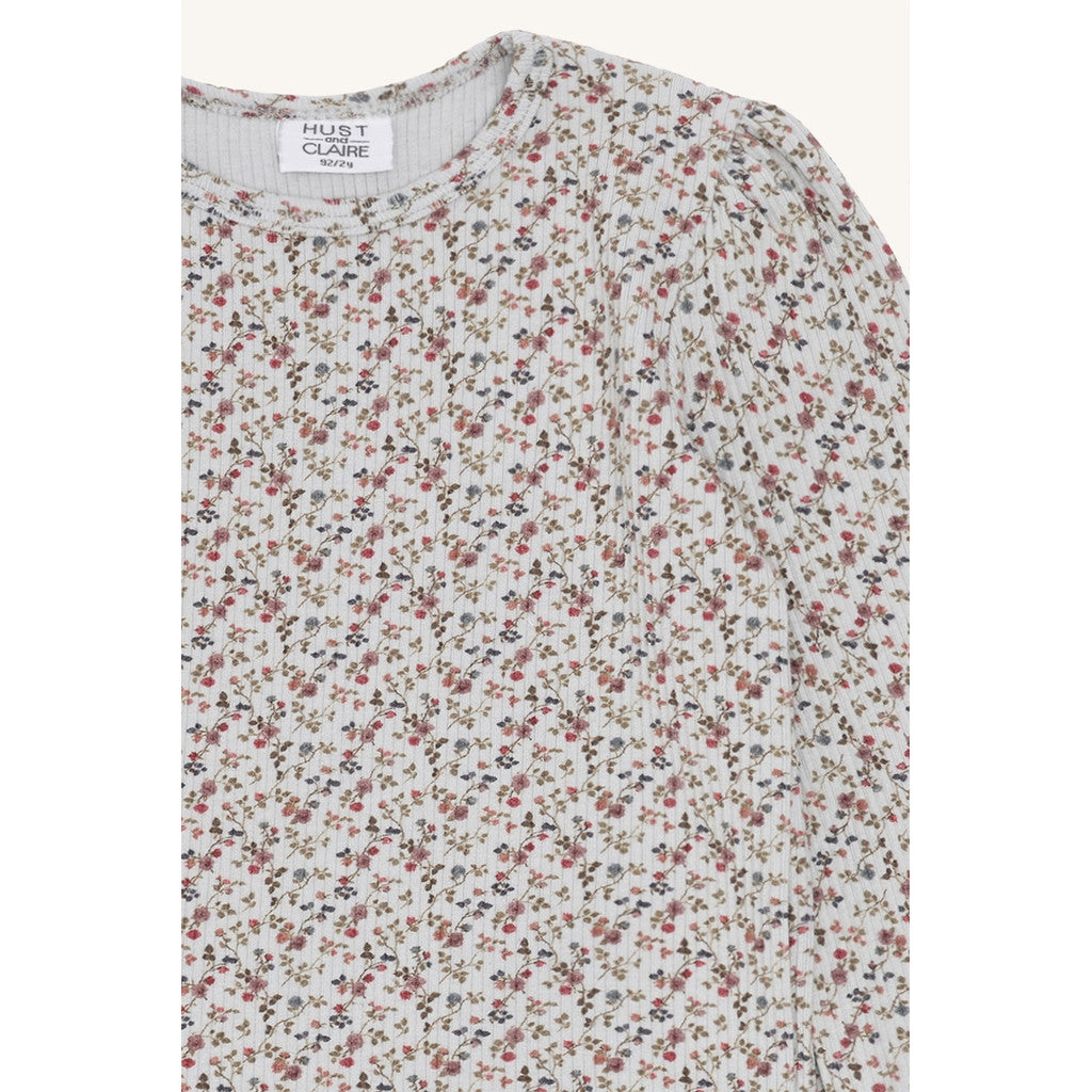 Hust & Claire HCAlma Little roses W25 T-shirt L/S 3163 Light Blue