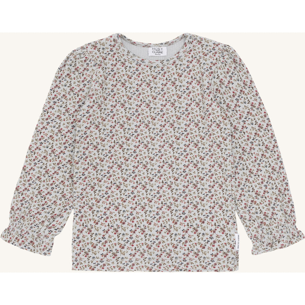 Hust & Claire HCAlma Little roses W25 T-shirt L/S 3163 Light Blue