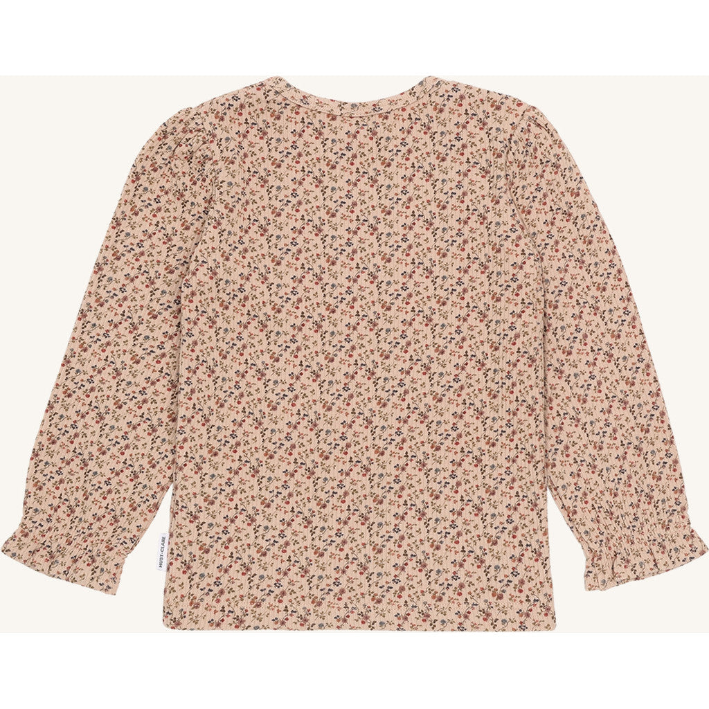 Hust & Claire HCAlma Little roses W25 T-shirt L/S 3549 Rugby Tan