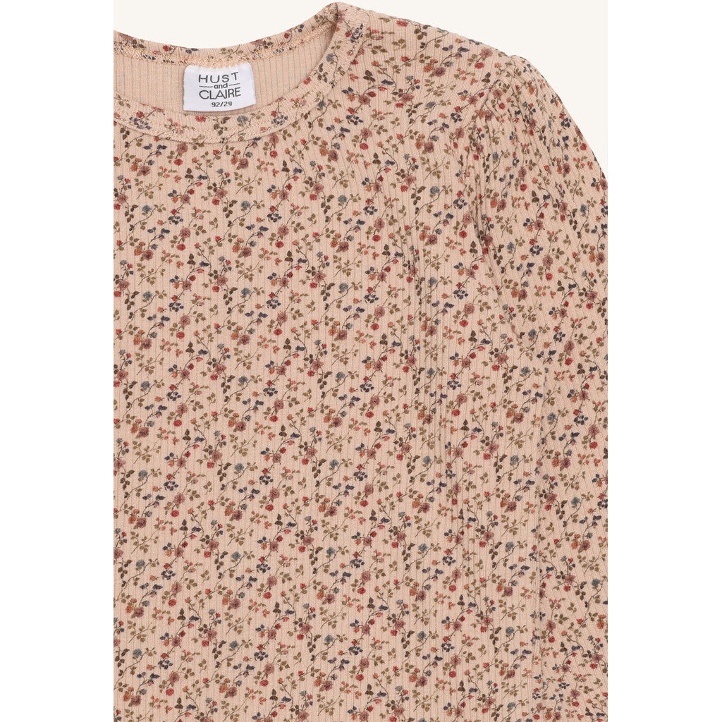 Hust & Claire HCAlma Little roses W25 T-shirt L/S 3549 Rugby Tan