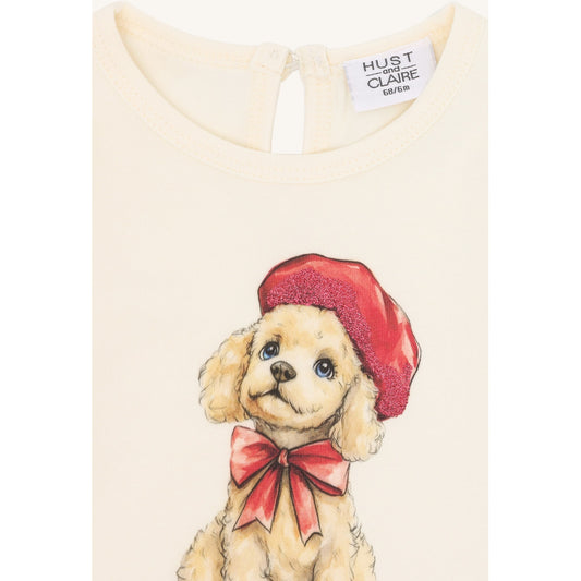 Hust & Claire HCAlma Poodle T-shirt L/S 3270 Ivory