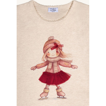 Hust & Claire HCAlma Skating T-shirt L/S 1290 Wheat Melange