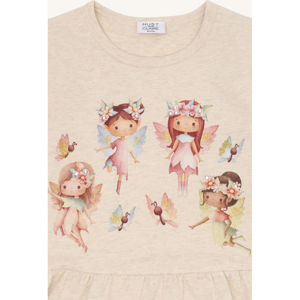 Hust & Claire HCAlma Spring fairies T-shirt L/S 1290 Wheat Melange