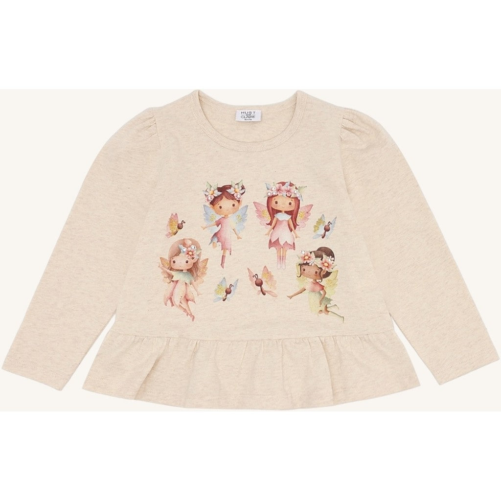 Hust & Claire HCAlma Spring fairies T-shirt L/S 1290 Wheat Melange
