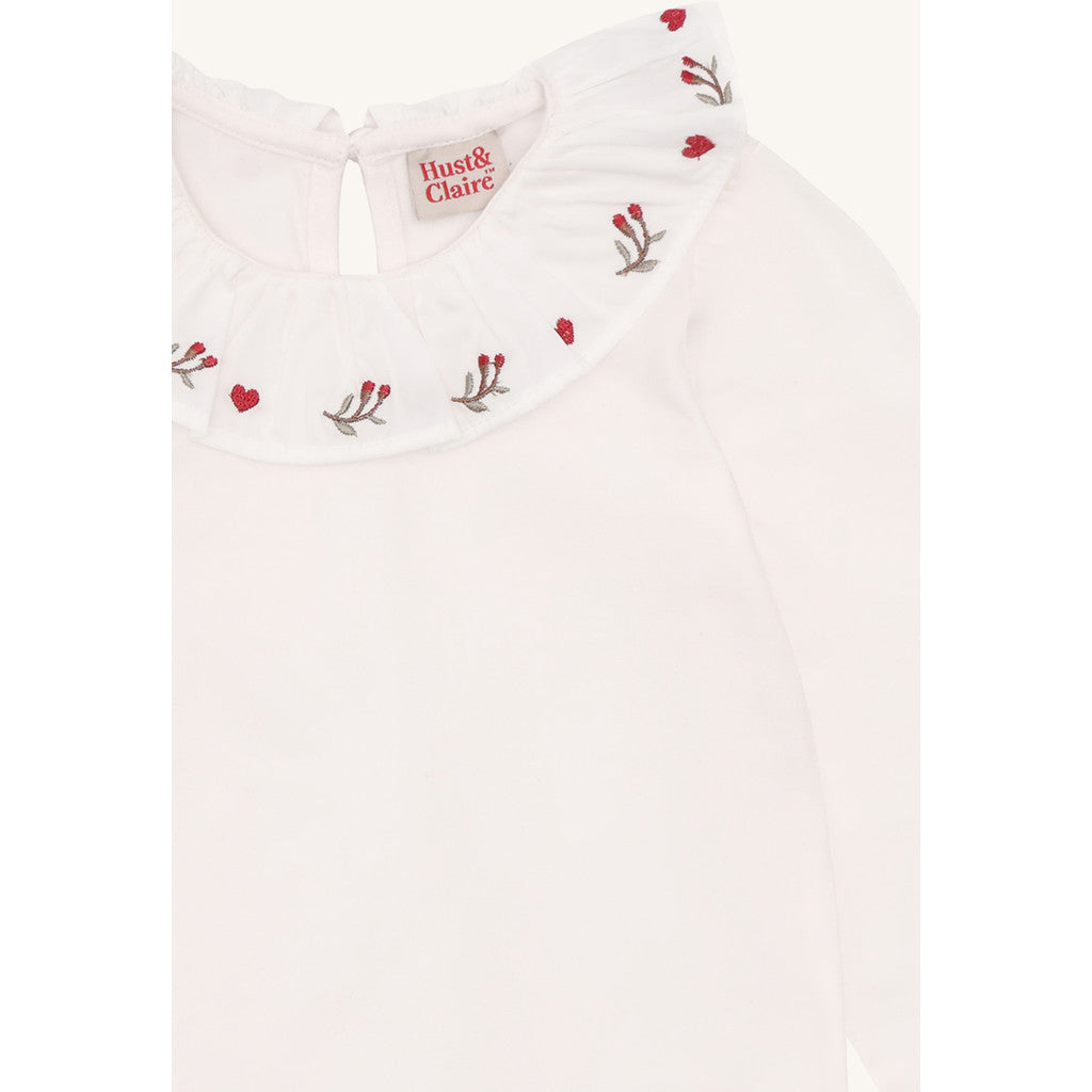 Hust & Claire HCAlma collar xmas T-shirt L/S 3260 Sugar
