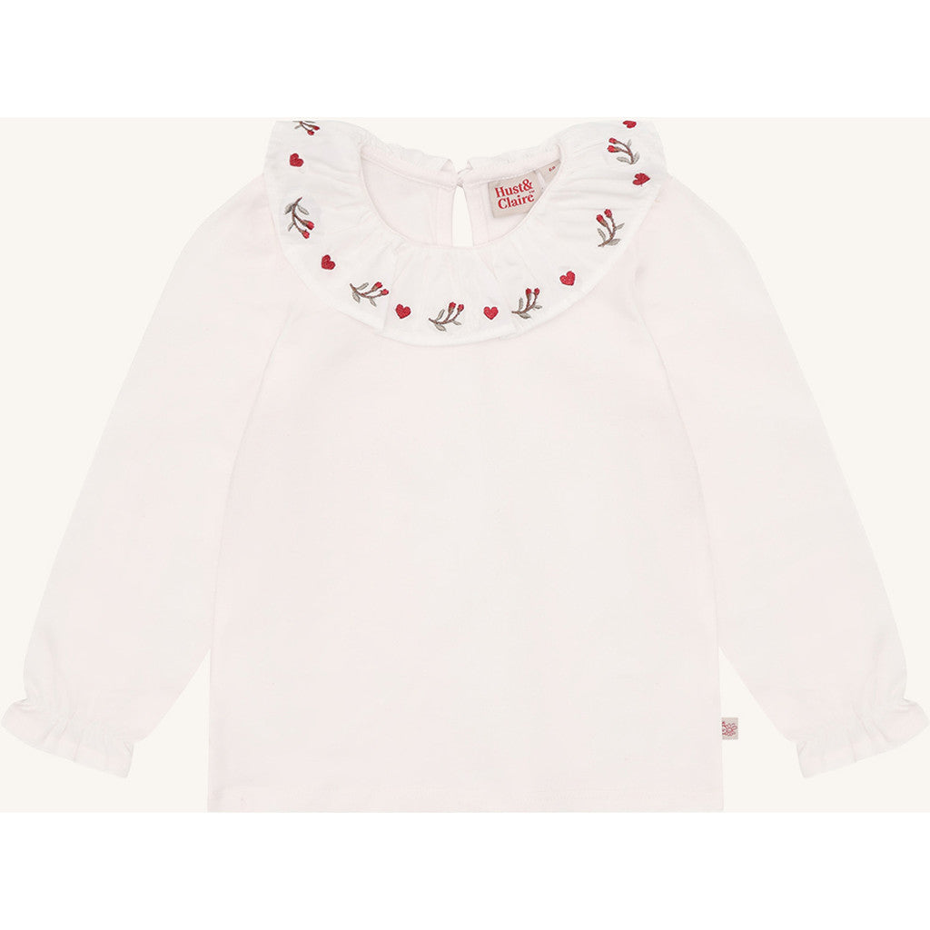 Hust & Claire HCAlma collar xmas T-shirt L/S 3260 Sugar