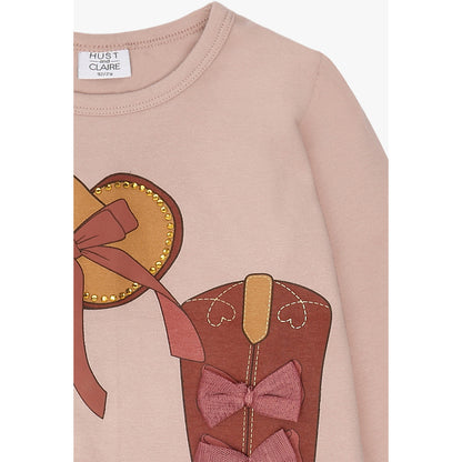Hust & Claire HCAlma cowgirl T-shirt L/S 3735 Adobe Rose