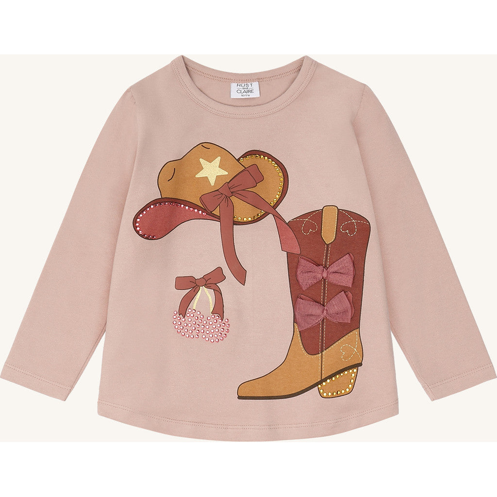 Hust & Claire HCAlma cowgirl T-shirt L/S 3735 Adobe Rose