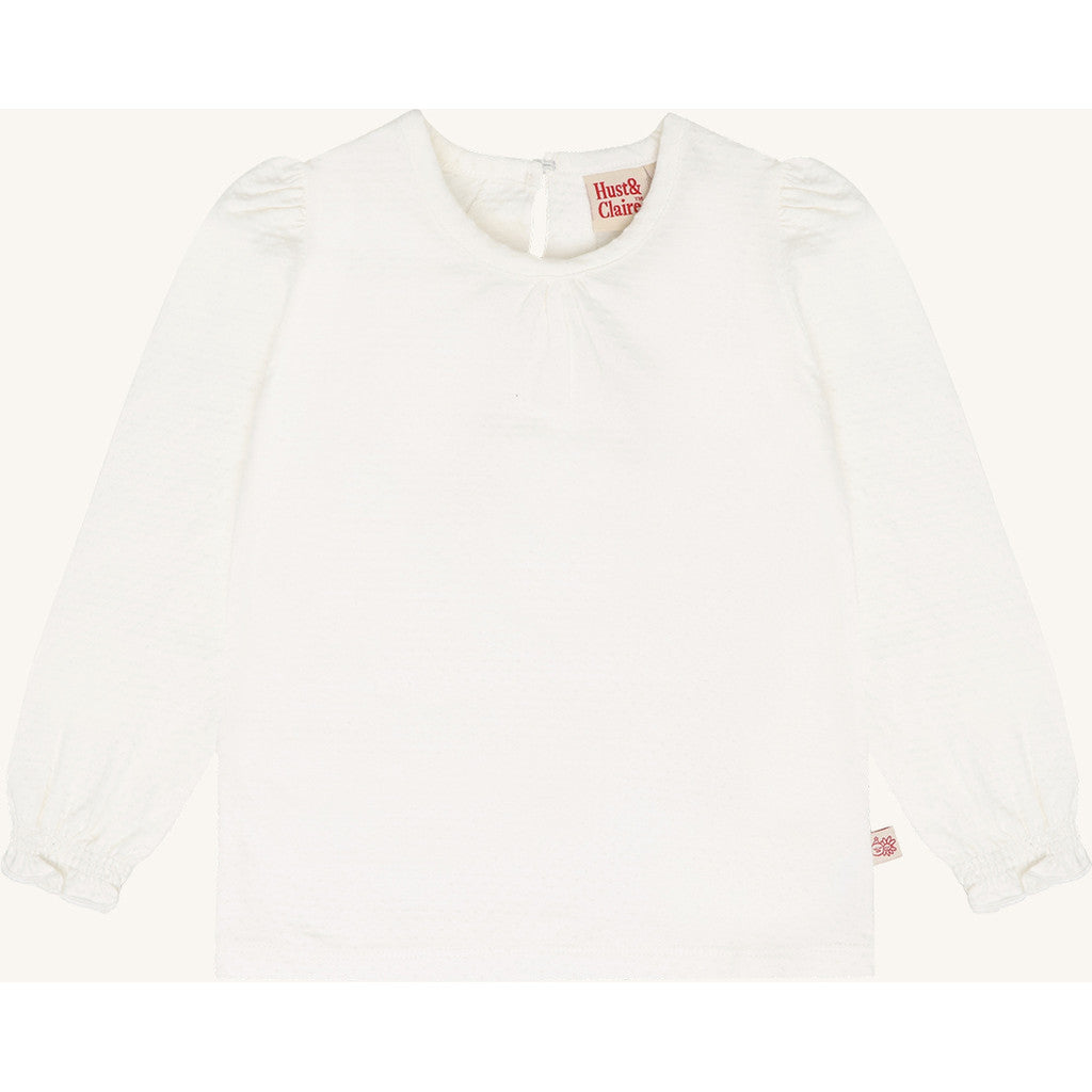 Hust & Claire HCAlma solid T-shirt L/S 3270 Ivory