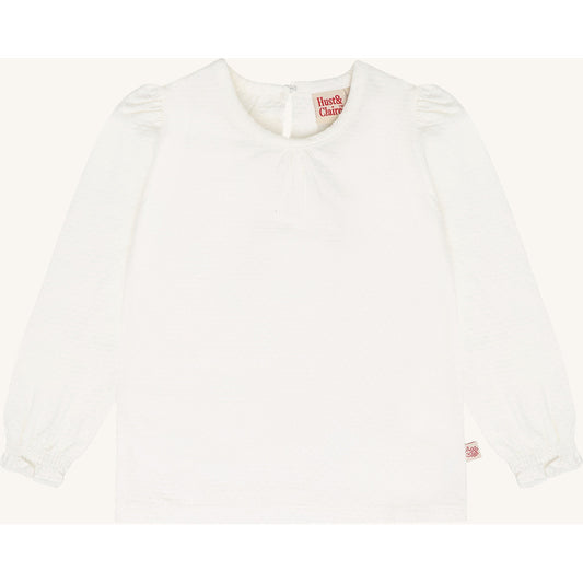 Hust & Claire HCAlma solid T-shirt L/S 3270 Ivory