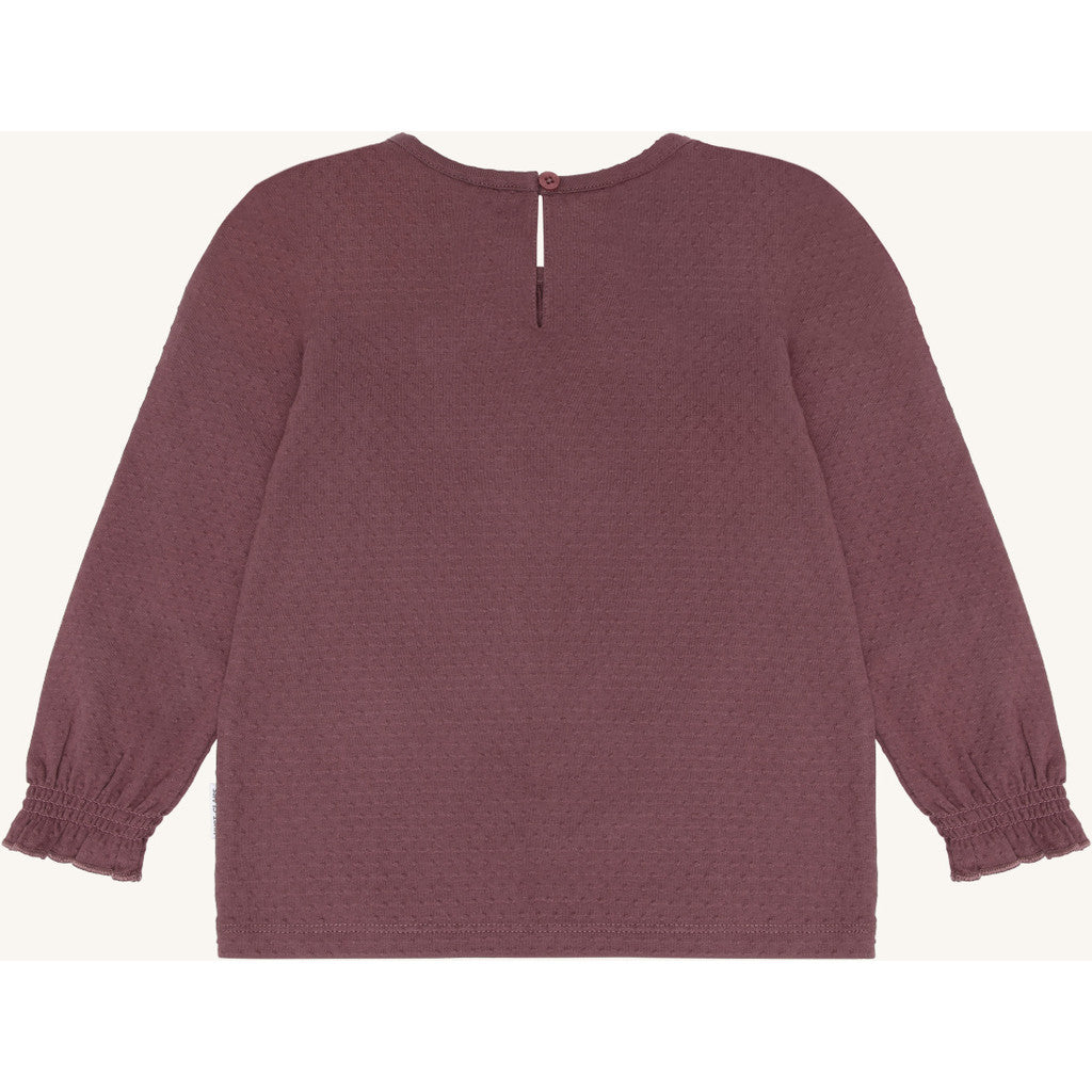 Hust & Claire HCAlma solid T-shirt L/S 3870 Plum