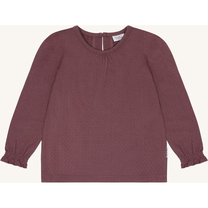 Hust & Claire HCAlma solid T-shirt L/S 3870 Plum