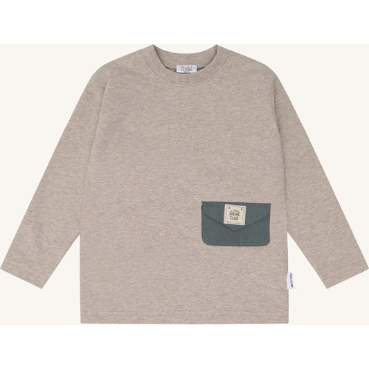 Hust & Claire HCAnton Backpack T-shirt L/S 3552 Beige Melange