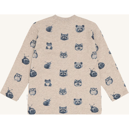 Hust & Claire HCAnton Forest Heads T-shirt L/S 3552 Beige Melange