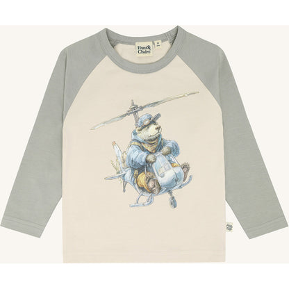 Hust & Claire HCAnton Helicopter T-shirt L/S 4440 Forest Fog