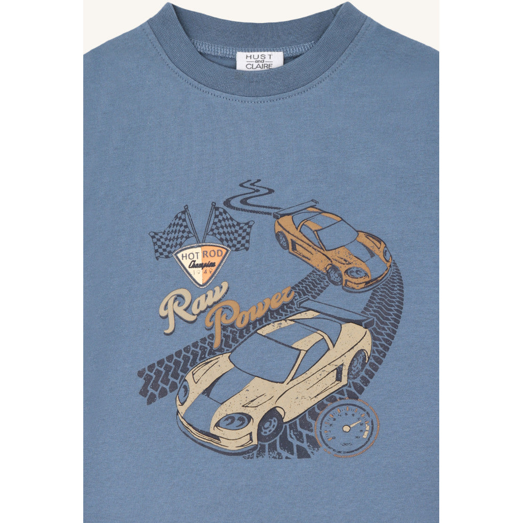 Hust & Claire HCAnton Race car T-shirt L/S 4996 Blue Fusion