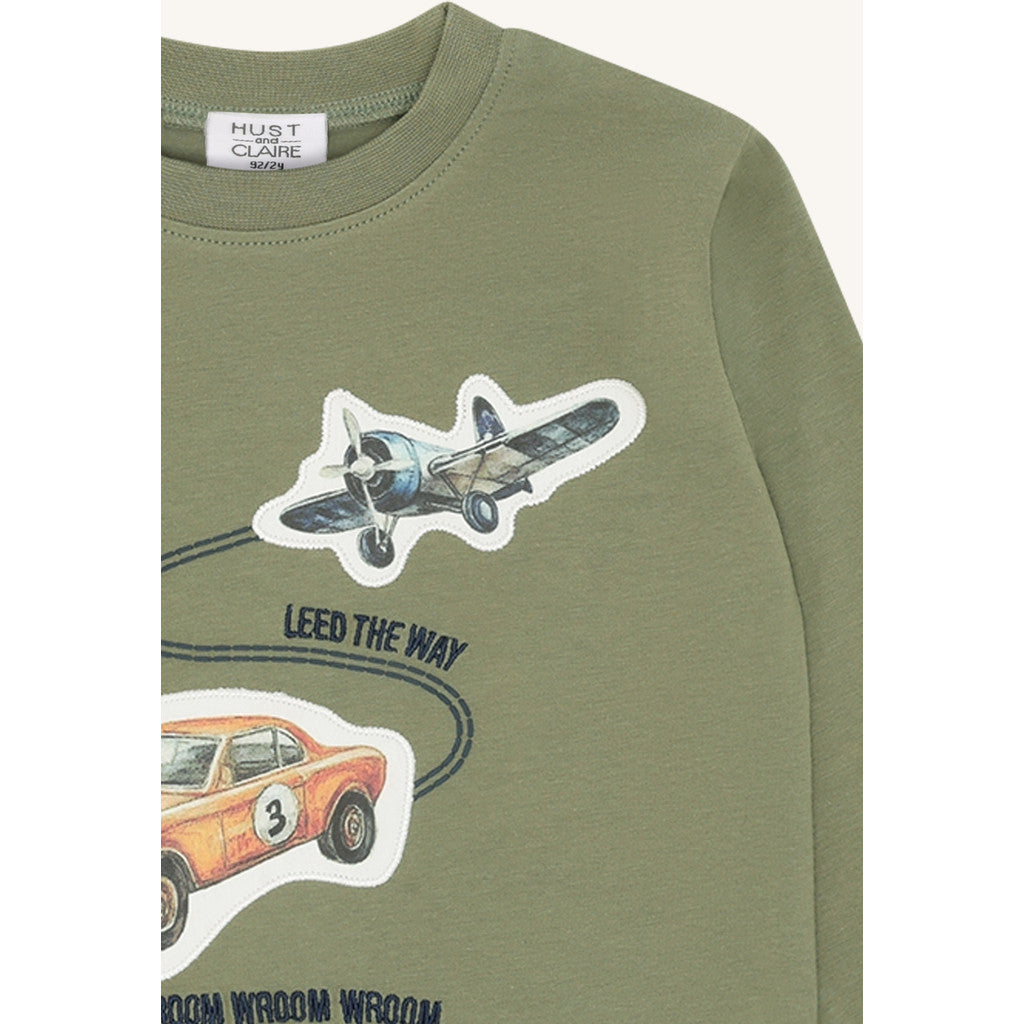 Hust & Claire HCAnton Retro road T-shirt L/S 4434 Light Green