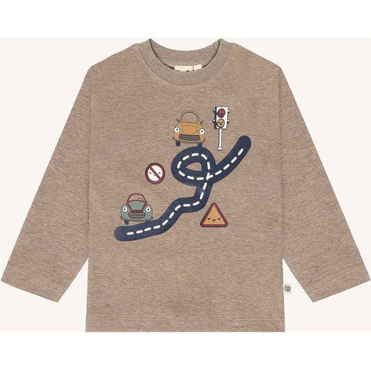 Hust & Claire HCAnton Road T-shirt L/S 3233 Kangaroo Melange