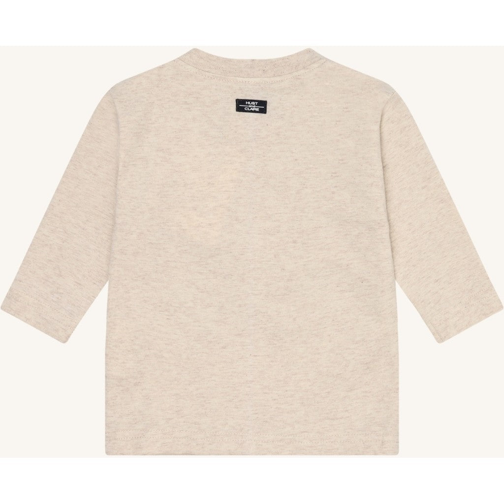 Hust & Claire HCAnton Skater dog T-shirt L/S 1290 Wheat Melange
