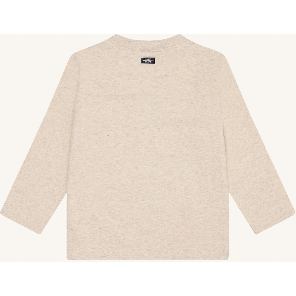 Hust & Claire HCAnton Skater dog T-shirt L/S 1290 Wheat Melange