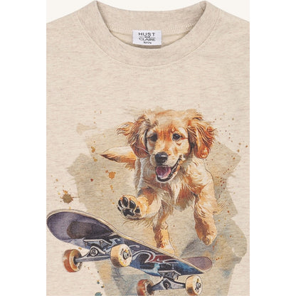 Hust & Claire HCAnton Skater dog T-shirt L/S 1290 Wheat Melange