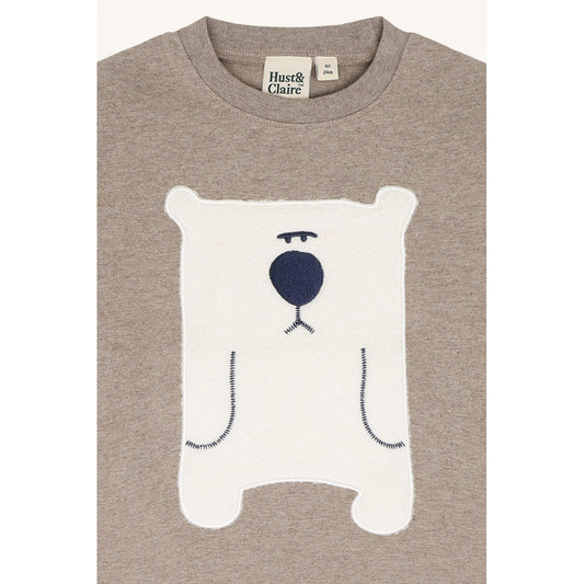 Hust & Claire HCAnton Snowman T-shirt L/S 3233 Kangaroo Melange